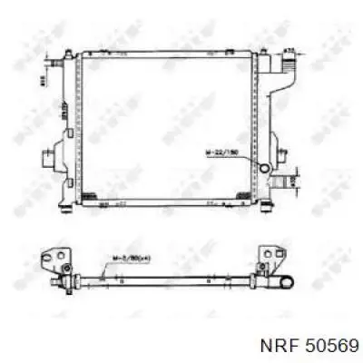 Radiador refrigeración del motor 50569 NRF