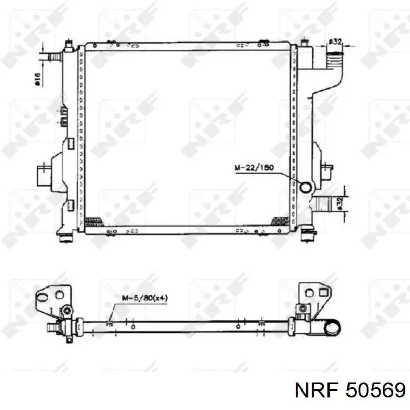 Радиатор 50569 NRF