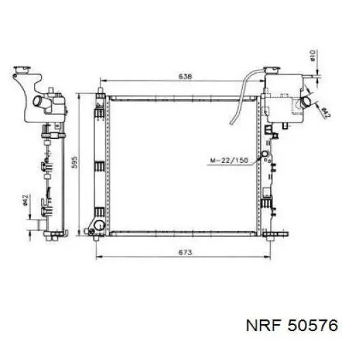 Радиатор 50576 NRF