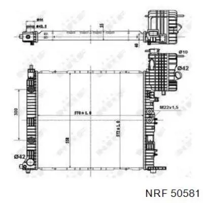 Радиатор 50581 NRF