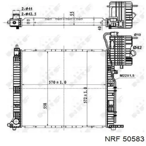 Радиатор охлаждения NRF 50583