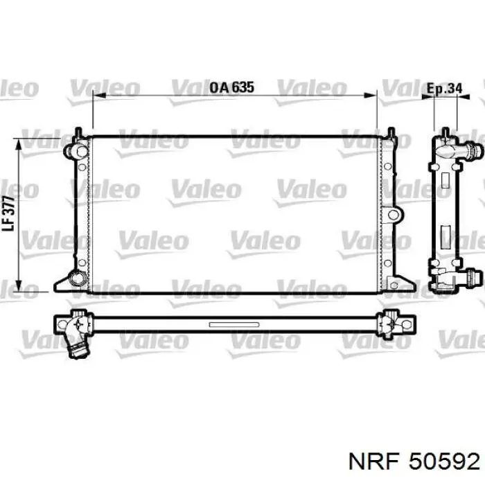 Радиатор 50592 NRF