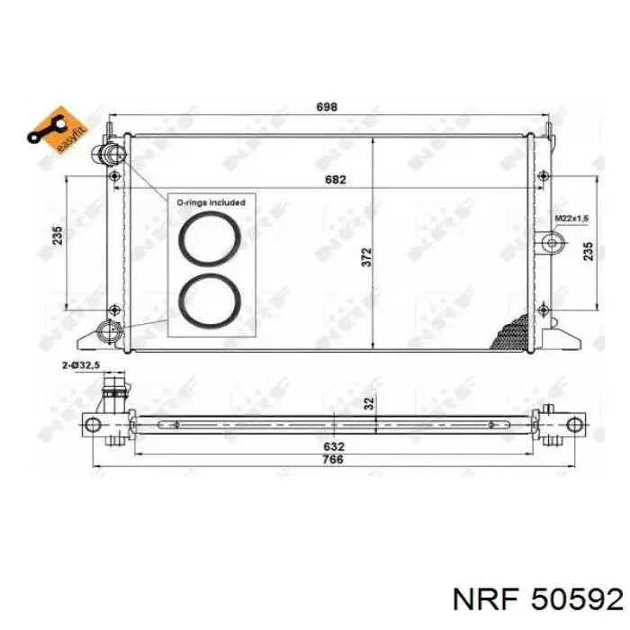 50592 NRF радиатор
