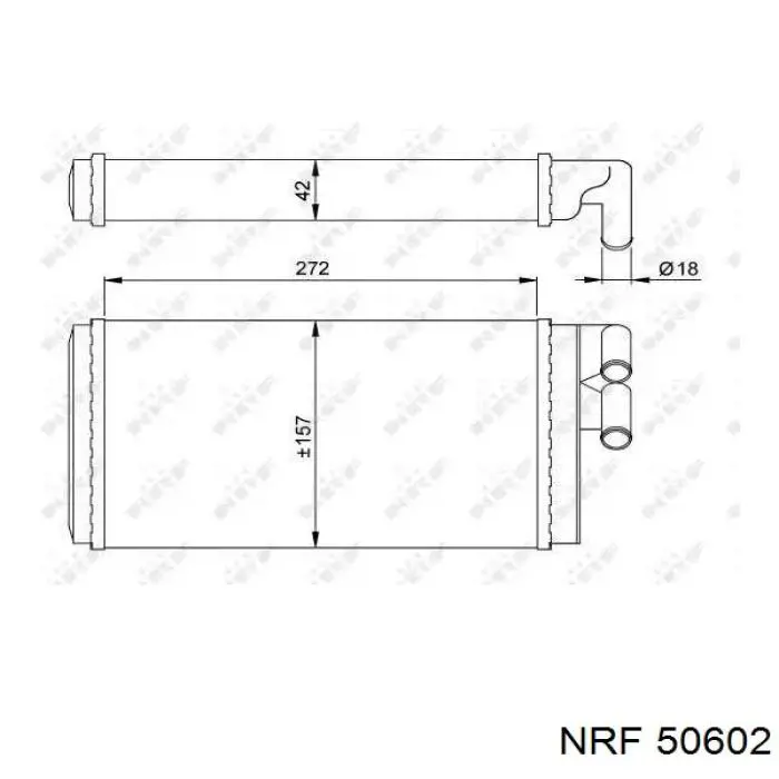 Radiador de calefacción 50602 NRF