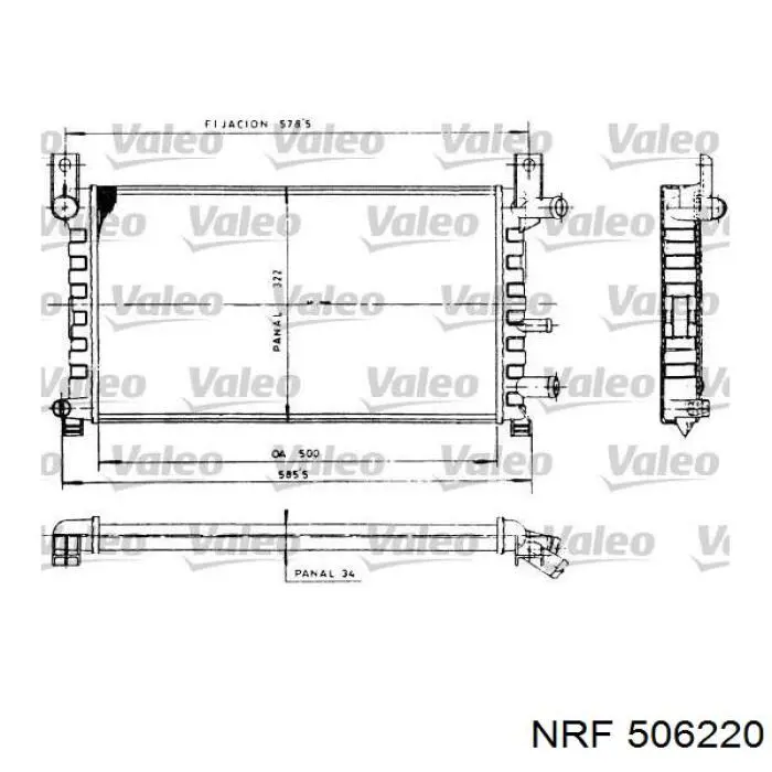 Радиатор охлаждения двигателя NRF 506220 цена, от 49.76 USD