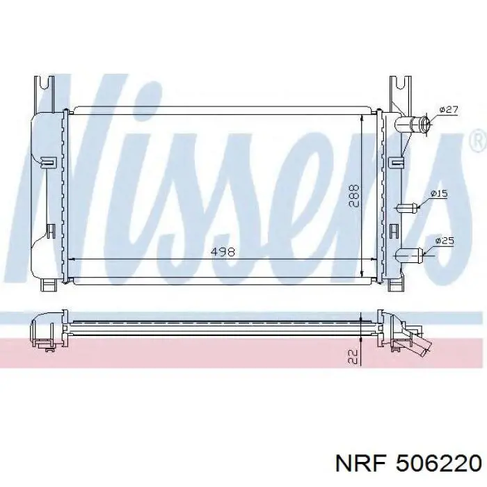 Купить 506220 NRF Радиатор водяной