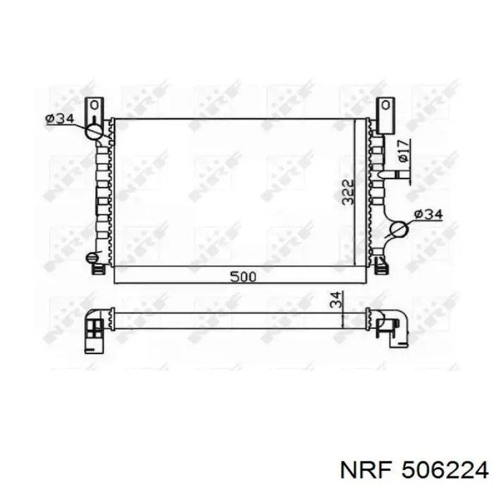 506224 NRF радиатор