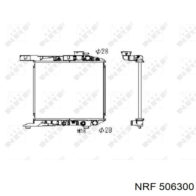 Радиатор 506300 NRF