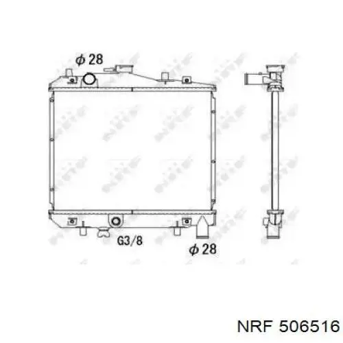Купить 506516 NRF Радиатор водяной