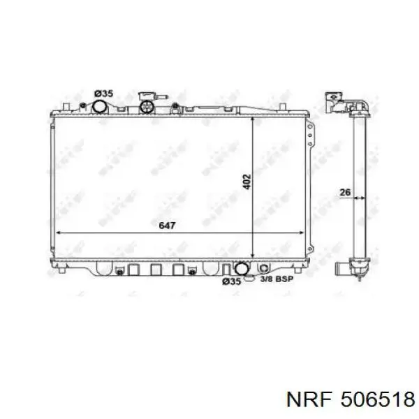 506518 NRF радиатор