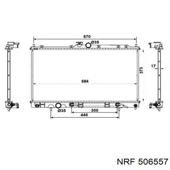 Радиатор охлаждения двигателя NRF 506557 цена, от 61.13 USD