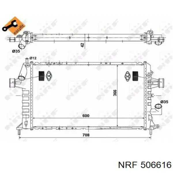 Радиатор 506616 NRF