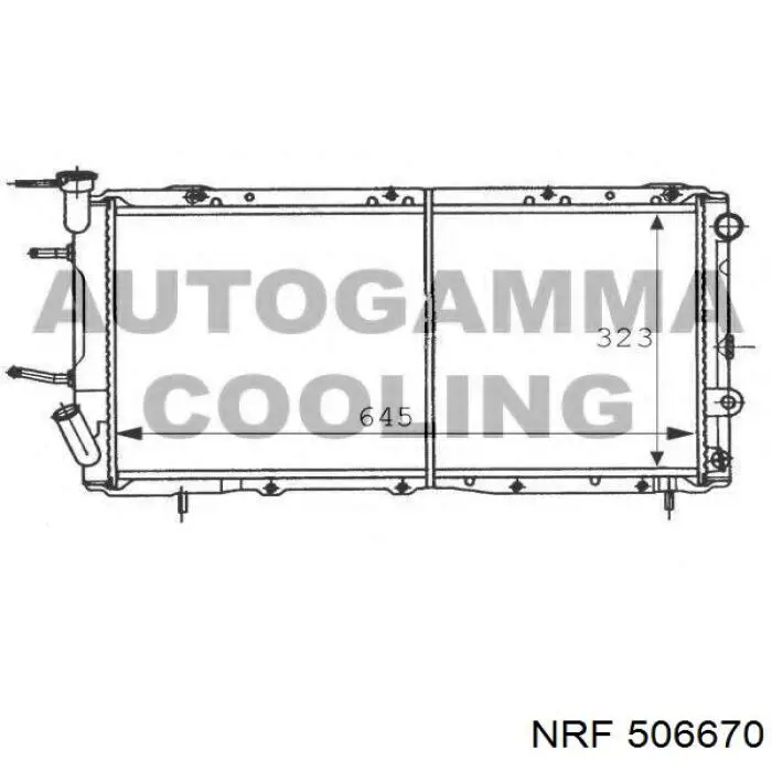 Радиатор 506670 NRF