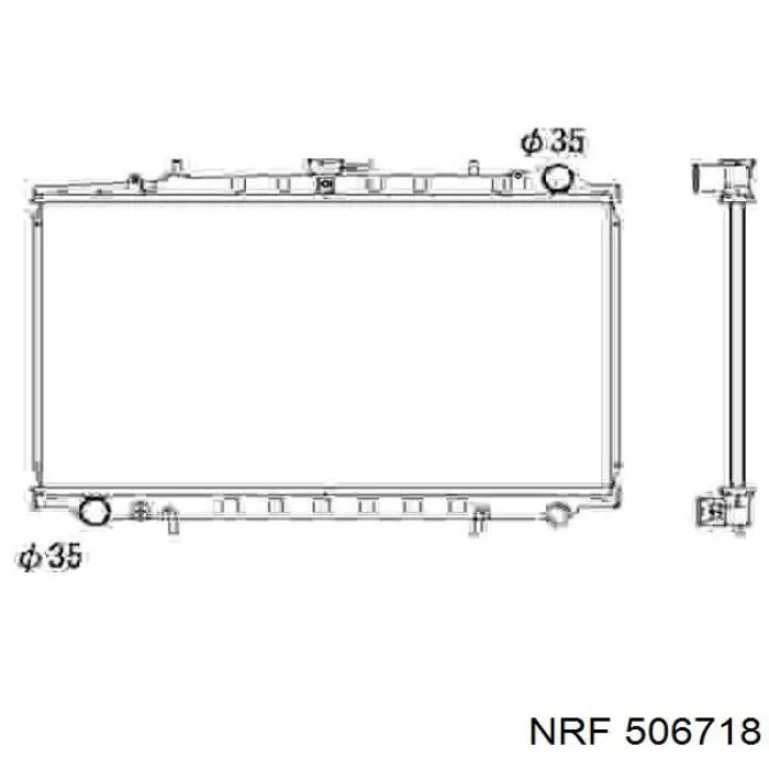 Radiador refrigeración del motor 506718 NRF