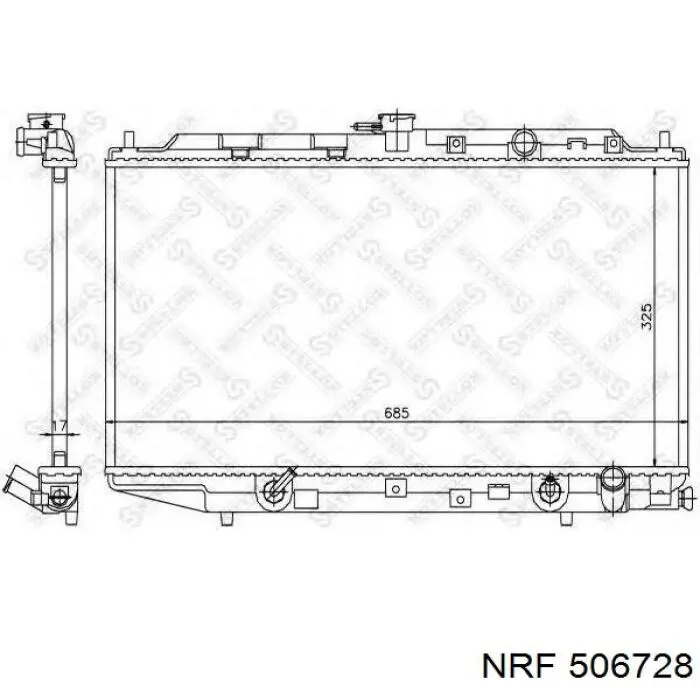 Радиатор 506728 NRF
