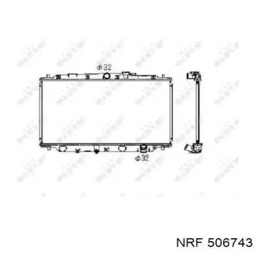 Радиатор 506743 NRF