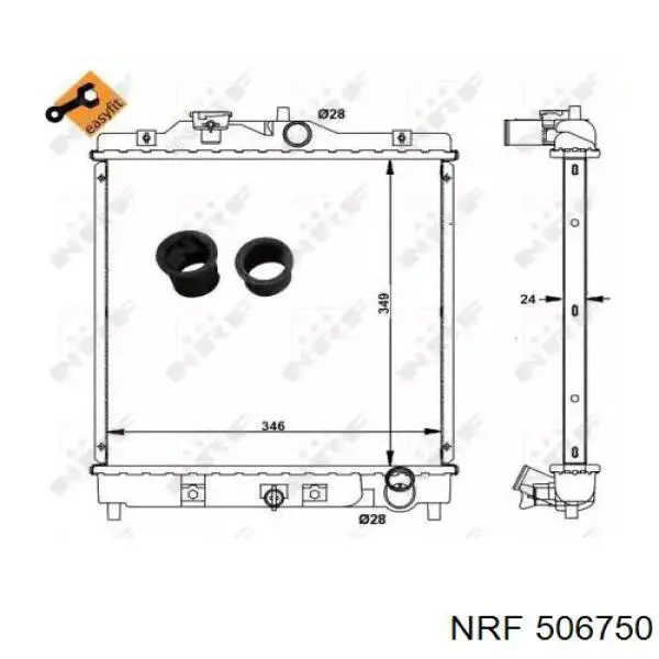 506750 NRF радиатор