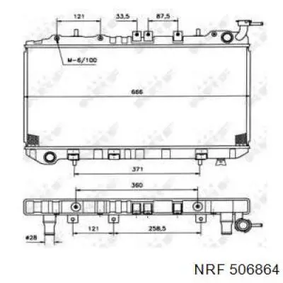 Радиатор 506864 NRF