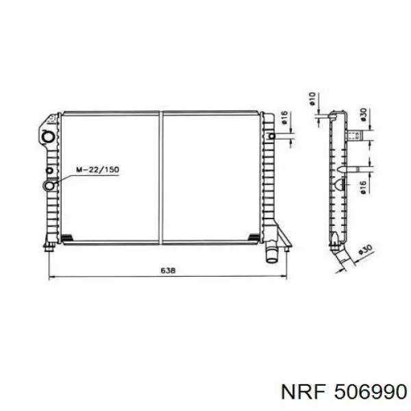 Радиатор 506990 NRF