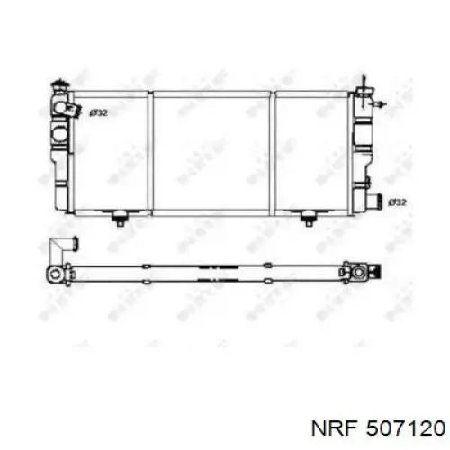 Радиатор 507120 NRF