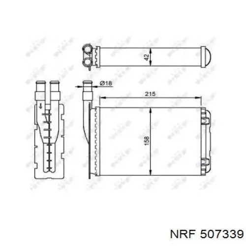 507339 NRF радиатор печки