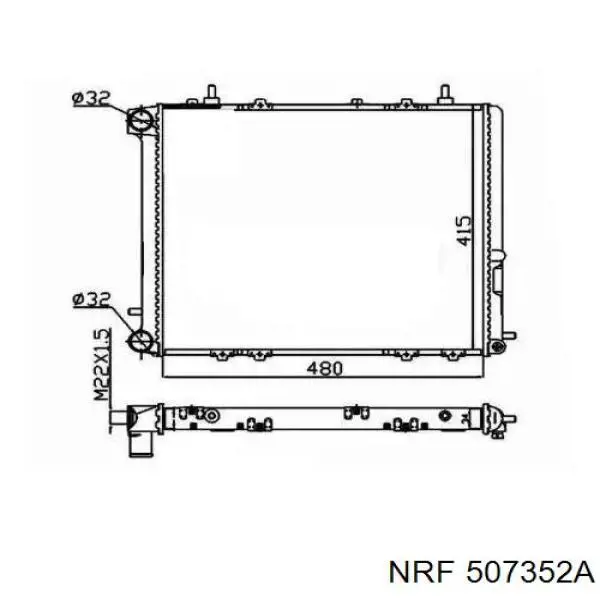 Радиатор 507352A NRF