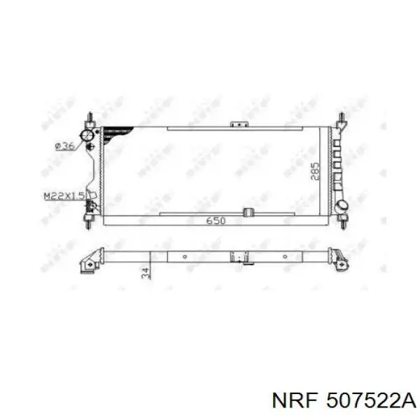 Радиатор 507522A NRF