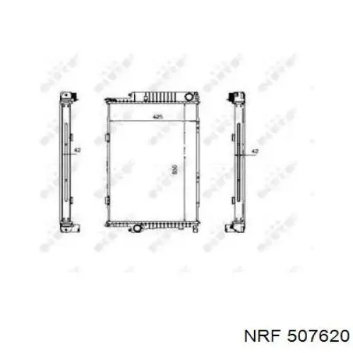 Radiador refrigeración del motor 507620 NRF