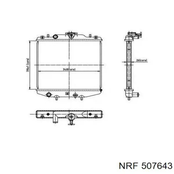 Radiador refrigeración del motor 507643 NRF