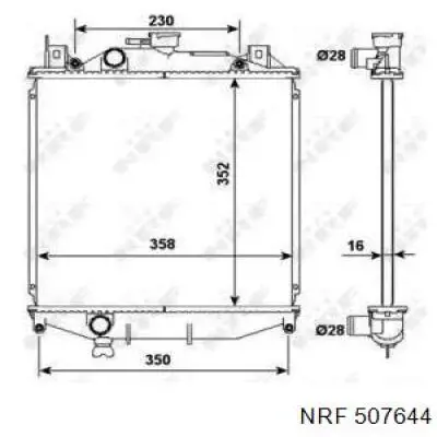 Радиатор 507644 NRF