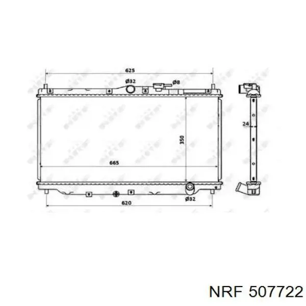 507722 NRF Радиатор основной