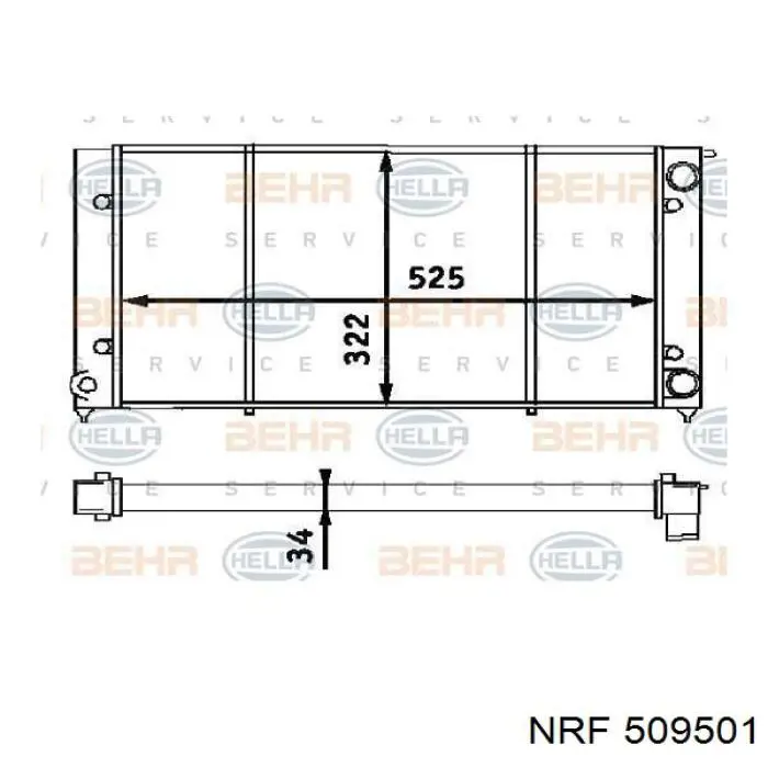 Радиатор охлаждения двигателя NRF 509501 цена, от 35.99 USD