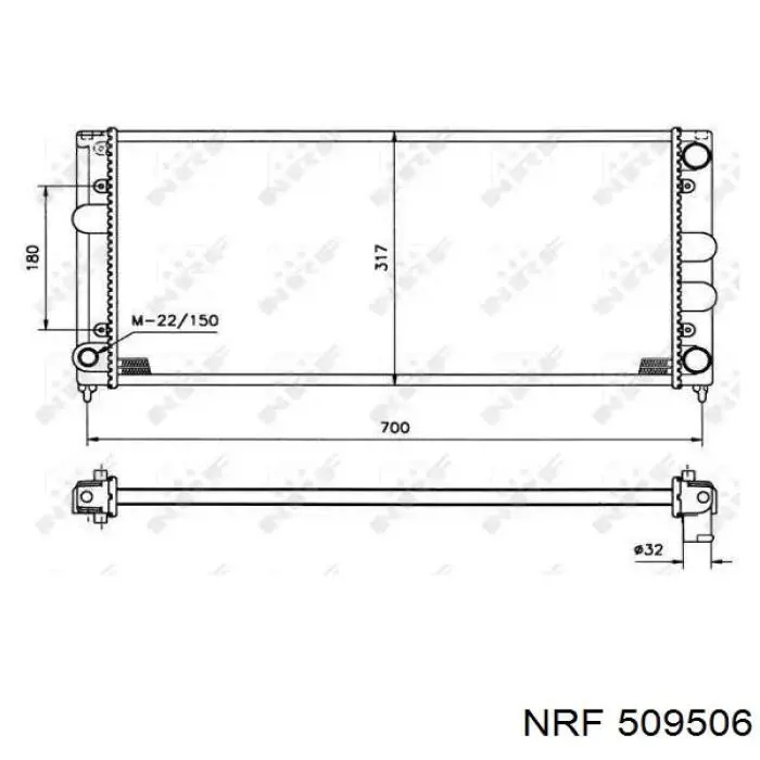 509506 NRF радиатор