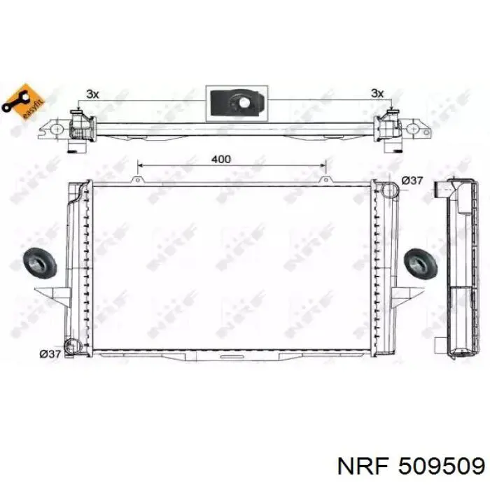 Радиатор 509509 NRF