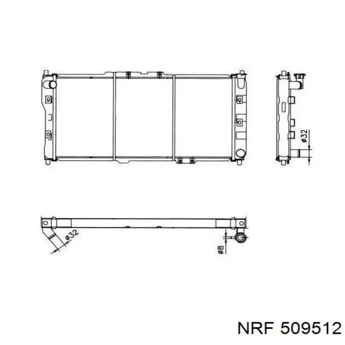 Радиатор охлаждения двигателя NRF 509512 цена, от 144.97 USD