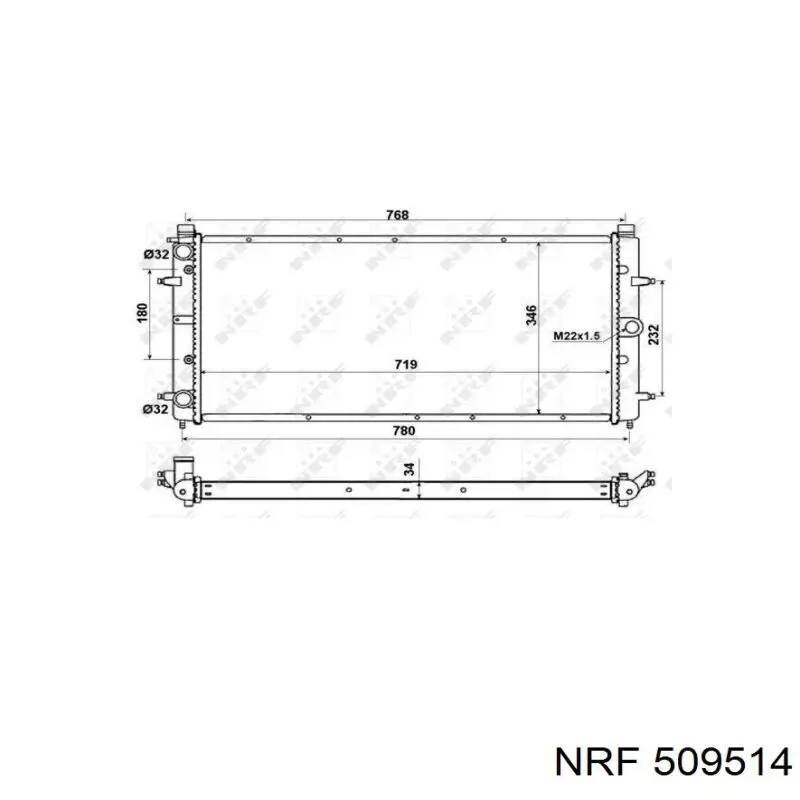 Радиатор 509514 NRF