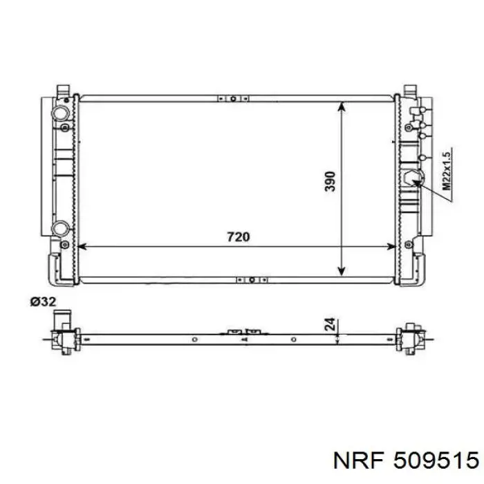 Радиатор 509515 NRF