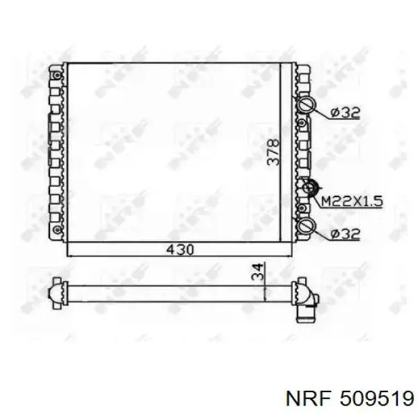 509519 NRF радиатор