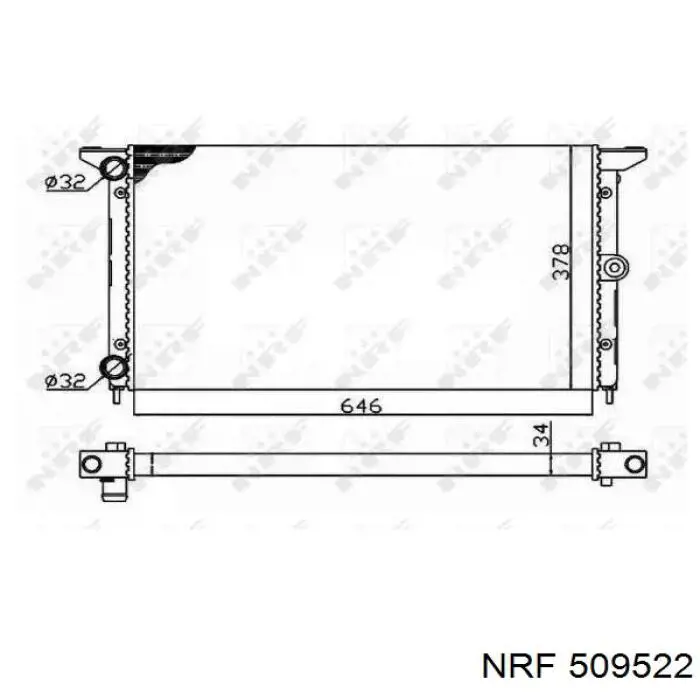 509522 NRF радиатор