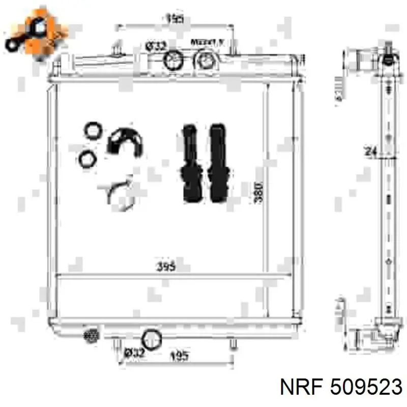 Купить 509523 NRF Радиатор водяной