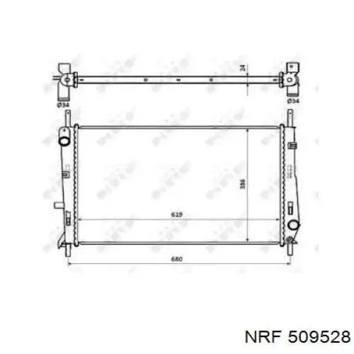 Радиатор охлаждения двигателя NRF 509528 цена, от 78.91 USD