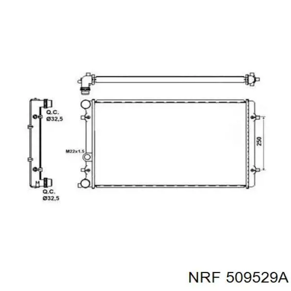 Купить 509529A NRF Радиатор водяной