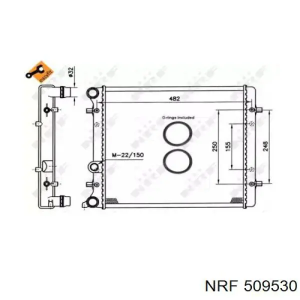 Радиатор 509530 NRF