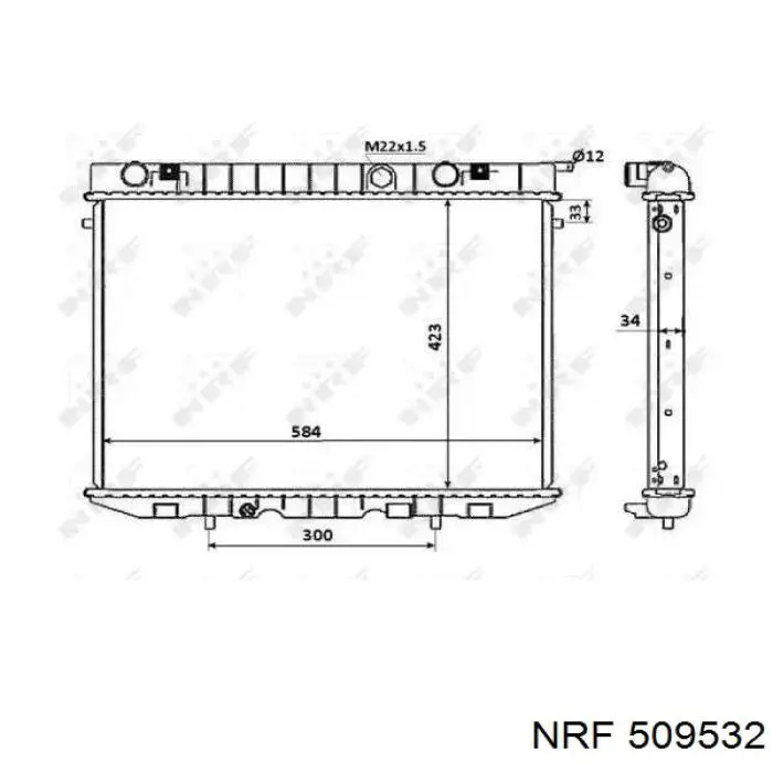 509532 NRF радиатор