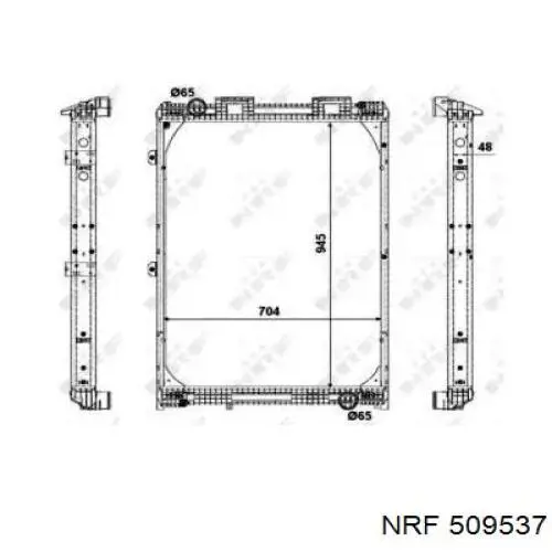 Радиатор 509537 NRF