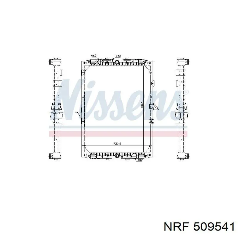 Купить 509541 NRF Радиатор водяной