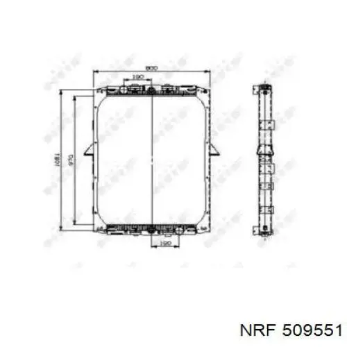 Радиатор 509551 NRF