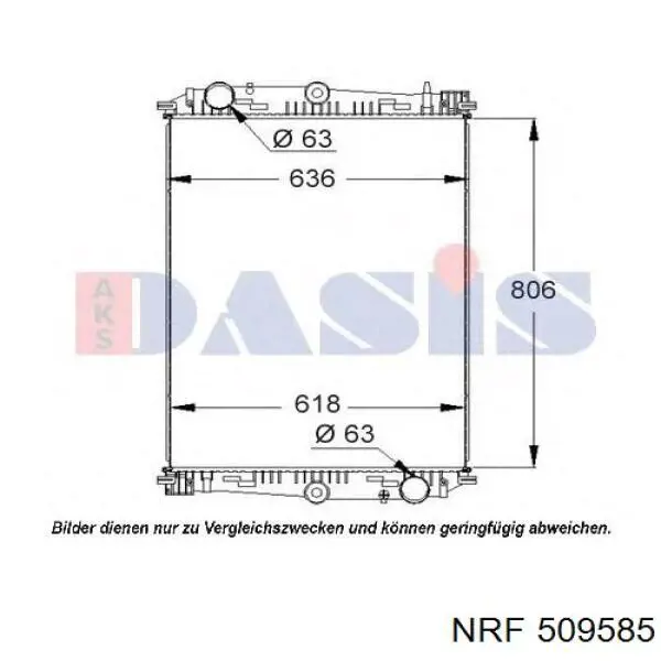 Купить 509585 NRF Радиатор водяной
