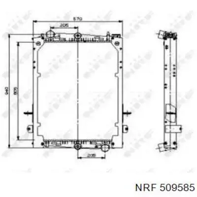 Радиатор 509585 NRF