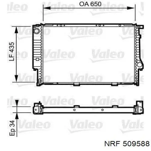 Купить 509588 NRF Радиатор водяной